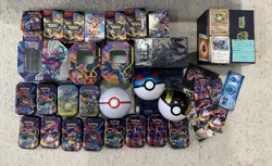 Pokemon TCG Accessories & Bulk Cards Lot (Tins, booster Bundles, ETBs, Bulk) - Image 1