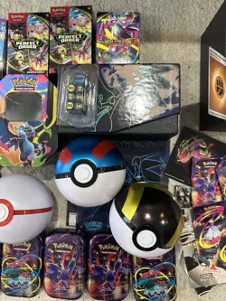 Pokemon TCG Accessories & Bulk Cards Lot (Tins, booster Bundles, ETBs, Bulk) - Image 3