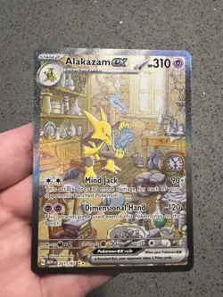 Pokemon Alakazam ex 201/165 Sv: Scarlet & Violet 151 EX Holo Rare Card - Image 1