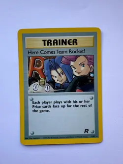 Pokemon TCG Team Rocket Holo Rare Card 15/82 Here Comes Team Rocket - Image 1