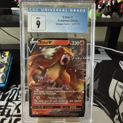 CGC 9 Entei V 022/172 – Brilliant Stars Holo Pokemon Card - Image 1