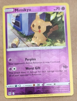 Pokemon- Mimikyu 080/196- Rare Reverse Holo Card- Lost Origin - Image 1