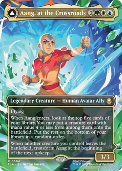 Aang, at the Crossroads (Borderless) [TLA - 304] - NM [Foil] TCG MTG - Image 1