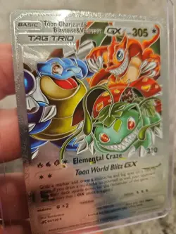 Toon Charizard & Blastoise & Venusaur GX Silver Foil Fan Art Collector Pokemon - Image 3