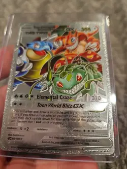 Toon Charizard & Blastoise & Venusaur GX Silver Foil Fan Art Collector Pokemon - Image 5