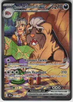 Arven's Mabosstiff ex 235/182 Destined Rivals Pokemon NM - Image 1