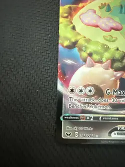 Pokemon TCG Snorlax VMAX Sword & Shield Base Set 142/202 NM+++ No white - Image 2