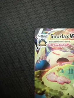 Pokemon TCG Snorlax VMAX Sword & Shield Base Set 142/202 NM+++ No white - Image 5