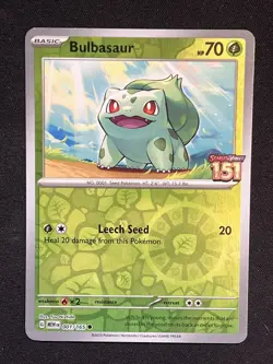 Bulbasaur Pokemon 151 Best Buy Reverse Holo Stamped Promo #001 NM/M - Image 1