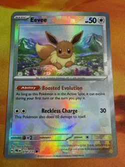 Pokemon Eevee Master Ball Pattern Prismatic Evolutions 074/131 Holo English - Image 1
