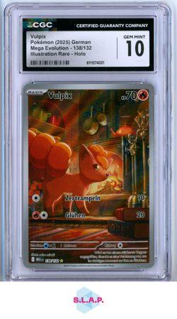 VULPIX MEGA EVOLUTION - MEG DE ILLUSTRATION RARE HOLO 138/132 POKEMON CGC 10 - Image 1