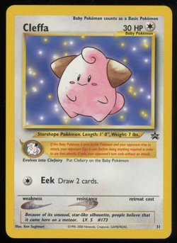 Pokemon - WOTC Black Star Promo - Cleffa- #31 - LP - Image 1