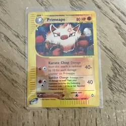 Pokemon Primeape Aquapolis Reverse Holo Rare 029/147 2002 80HP English - Image 1