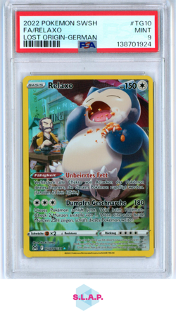 FA/RELAXO LOST ORIGIN-GERMAN POKEMON SWORD & SHIELD LOST ORIGIN 2022 TG10 PSA 9 - Image 1