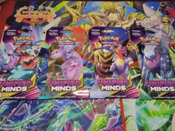 Pokemon Unified Minds Blister Pack Art Set. Complete Art Set of 4 - Image 1