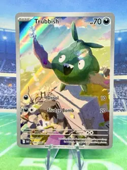 Pokemon Trubbish 140/086 Illustration Rare White Flare Full Art NM+ - Image 1