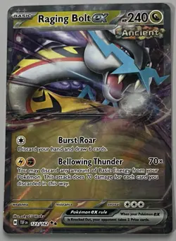 Pokemon Temporal Forces Raging Bolt ex Basic Double Rare HoloFoil #123/162 - Image 1