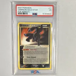 Pokemon Umbreon Star Gold Star POP Series 5 17/17 Ultra Rare PSA 1 2007 - Image 1