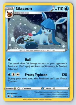 GLACEON SWSH192 HOLO PROMO SWORD & SHIELD PROMO POKEMON LP - Image 1