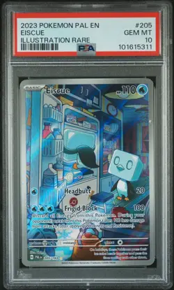 2023 EISCUE #205 POKEMON PALDEA EVOLVE ILLUSTRATION RARE PSA 10 POP 73 - Image 1