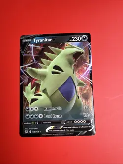 TYRANITAR V 158/264 FUSION STRIKE POKEMON (ULTRA RARE, NM) - Image 1