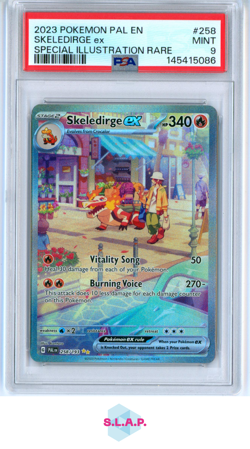 SKELEDIRGE EX SPECI4L ILL RARE POKEMON PAL EN-PALDEA EVOLVED 2023 258 PSA 9 - Image 1