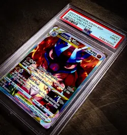 Pokemon TCG PSA 9 Lucario VSTAR SWSH291 Crown Zenith Full Art Black Star Promo - Image 1