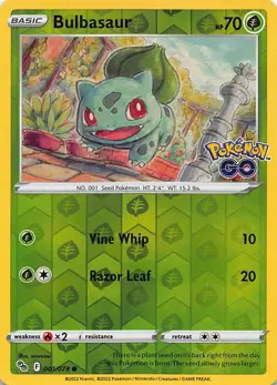 Bulbasaur 001/078 Common Pokemon GO Pokemon Near Mint - Image 1