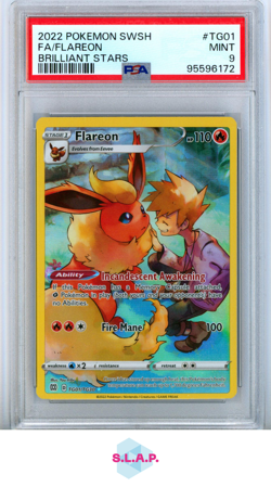 FA/FLAREON 2022 POKEMON SWSH TG01 BRILLIANT STARS - ENG PSA 9 - Image 1