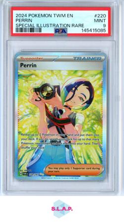 PERRIN SPECI4L ILL RARE POKEMON TWM EN-TWILIGHT MASQUERADE 2024 220 PSA 9 - Image 1