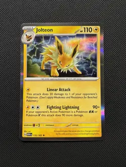 Pokemon TCG Jolteon 135/165 Sv: Scarlet & Violet 151 Rare Near Mint - Image 1