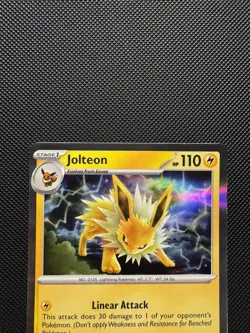 Pokemon TCG Jolteon 135/165 Sv: Scarlet & Violet 151 Rare Near Mint - Image 3
