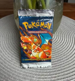 Pokemon 1st Edition Base Set Booster SEALED German Charizard Artwork WOTC RARE - Image 1