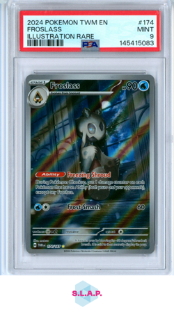 FROSLASS ILLUSTRATION RARE POKEMON TWM EN-TWILIGHT MASQUERADE 2024 174 PSA 9 - Image 1