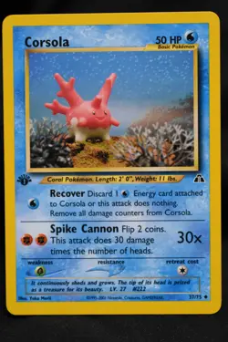 Corsola 1st Edition 37/75 NM Neo Discovery Regular Uncommon Pokemon TCG - Image 1