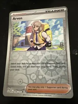 Arven 186/197 Reverse Holo OBF Obsidian Flames Pokemon Card - NM - Image 1