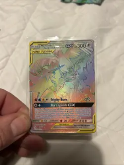 Pokemon TCG Secret Rare Moltres & Zapdos & Articuno GX Hidden Fates 69/68 - Image 1