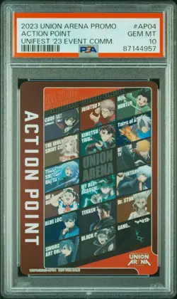 PSA10 Uniarifes Union Arena Promo Holo Action Points 2023-Ap04 Card - Image 1