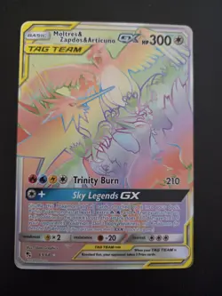 Pokemon TCG Moltres & Zapdos & Articuno GX Hidden Fates 69/68 Near Mint - Image 1