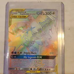 Pokemon TCG Moltres & Zapdos & Articuno GX TAG TEAM 69/68 Hidden Fates Holo - Image 1