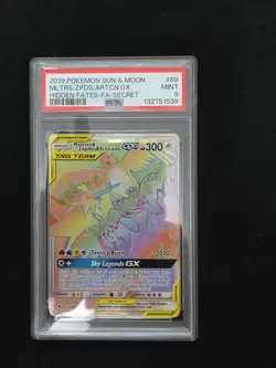 Pokemon TCG Moltres & Zapdos & Articuno GX Hidden Fates 69/68 Psa 9 Tag Team - Image 1