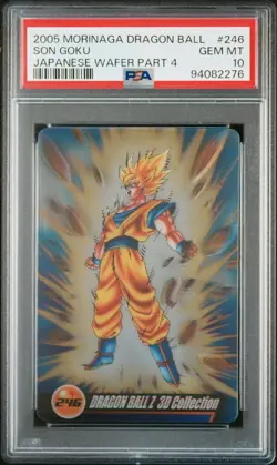 Son Goku 3D Morinaga Dragon Ball Wafer Card PSA10 Gem Mint - Image 1