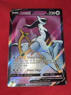 Pokemon TCG Arceus v Full Art Brilliant Stars 166/172 NM/M Condition - Image 2