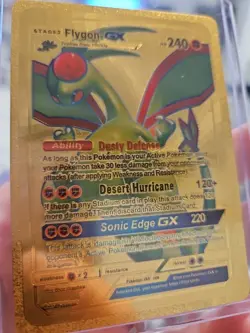 Flygon GX Gold Foil Fan Art Textured Collector Pokemon Card HP240 Sonic Edge - Image 4