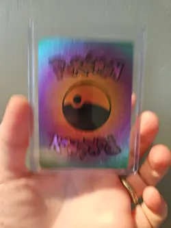 Giant Charizard Rainbow Foil Fan Art Vinyl Collector Card - Image 2