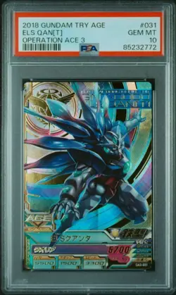 Gundam Triage Card Bandai PSA 10 Gem Mint Els Quanta Oa3-031 - Image 1