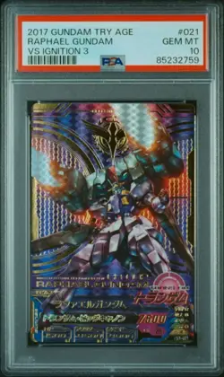 Raphael Gundam vs3-021 Triage Card Bandai PSA10 Gem Mint - Image 1