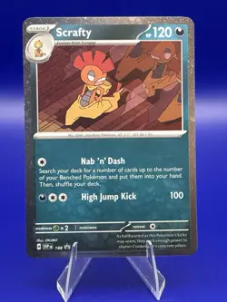 Scrafty SVP188 Journey Together Promo Cosmos Holo NM Pokemon Card - Image 1