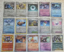 Pokemon Cards X15 - Reverse Holo Uncommon - Journey Together & Other Sets - NM - Image 1