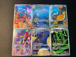 Pokemon TCG Destined Rivals (Team Rockets) Illustration Rare Holo Mixed Card Lot - Image 1